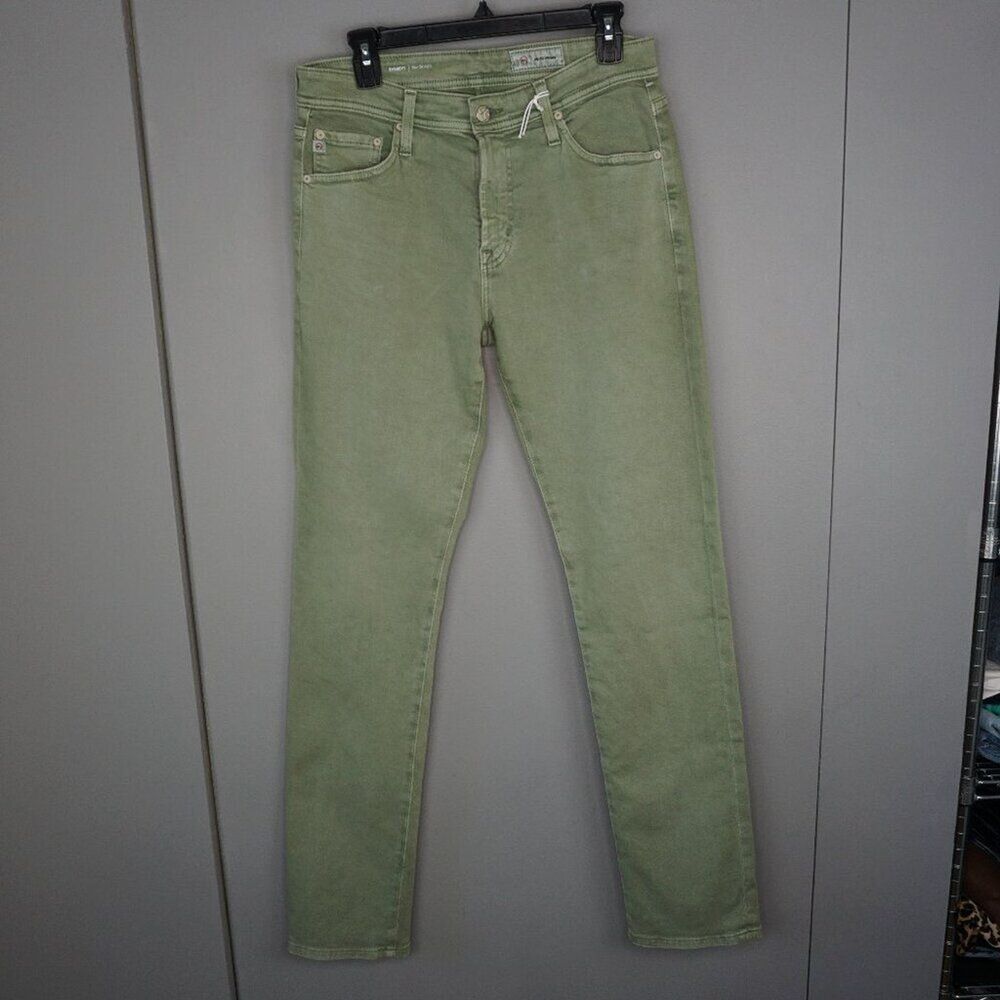 AG Everett Slim Straight AG Cloud Soft Denim in Sulfur Dyed Green size 30x33
